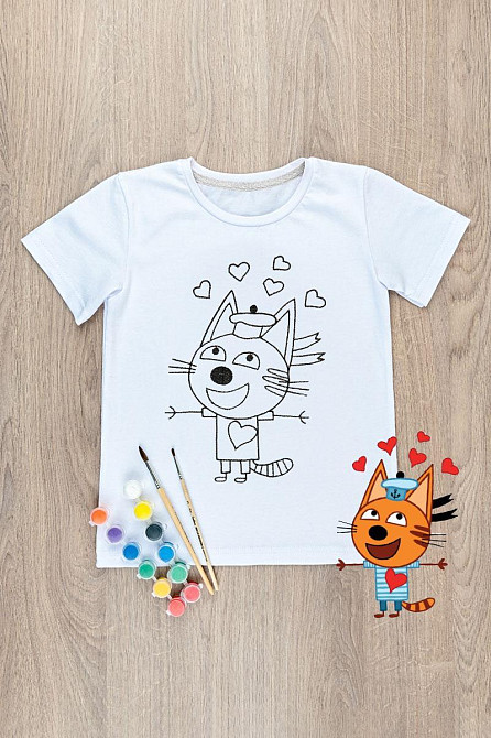 Футболка-розмальовка дитяча Коржик Київ - фото 1