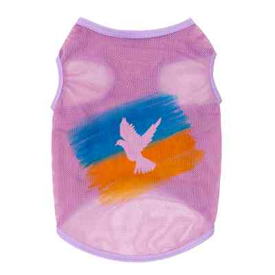 Борцовка для животных WAUDOG Clothes "Флаг" сетка M розовая (302-0229-7) Винница