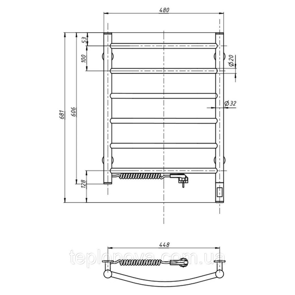 Полотенцесушитель Камелия 480х600 Sensor левый с таймером Черновцы - изображение 4