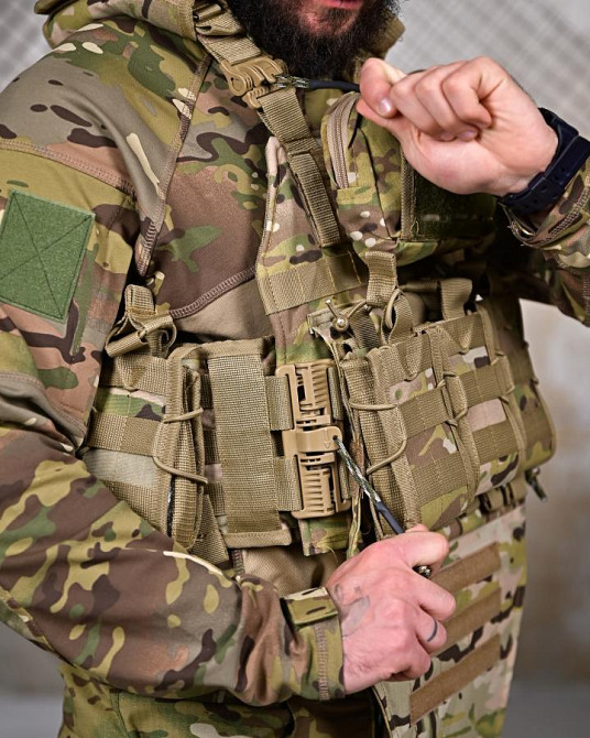 Плитоноска 4 точки швидкого скидання з рюкзаком senger мультикам ПП8152 Одеса - фото 5