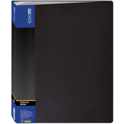 Папка с файлами Economix А4 с 60 файлами, черная (E30606-01) Винница - изображение 1