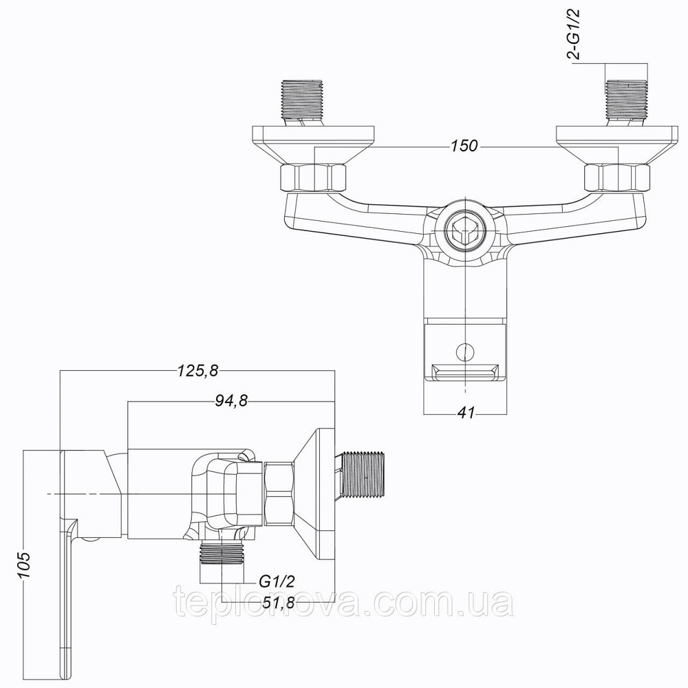 Змішувач для душу Globus Lux Dolly GLD-0105N Чернівці - фото 2