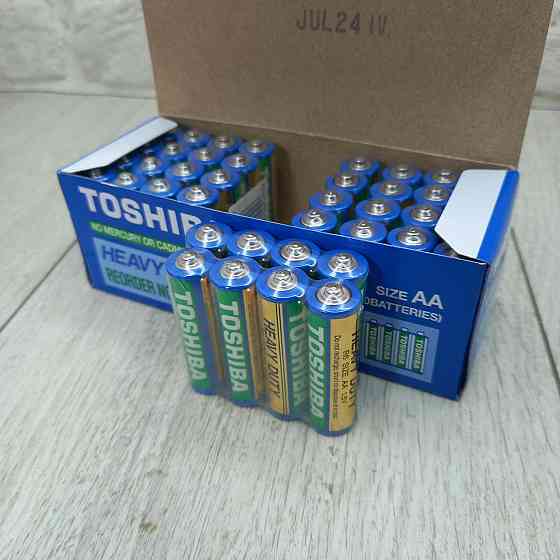 Батарейки Toshiba AA R6 сольові 40 шт — надійні елементи живлення для пультів, іграшок і годинників Харків