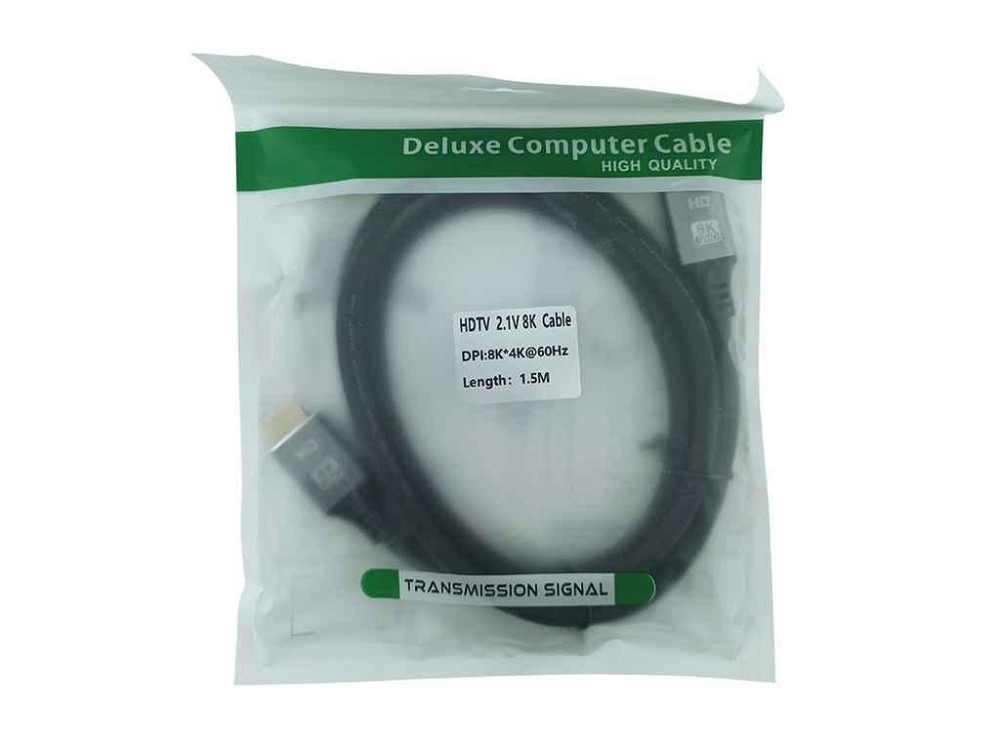 Кабель HDMI-HDMI 8K OD8.0 1.5м ТМ Gerlax Київ - фото 1