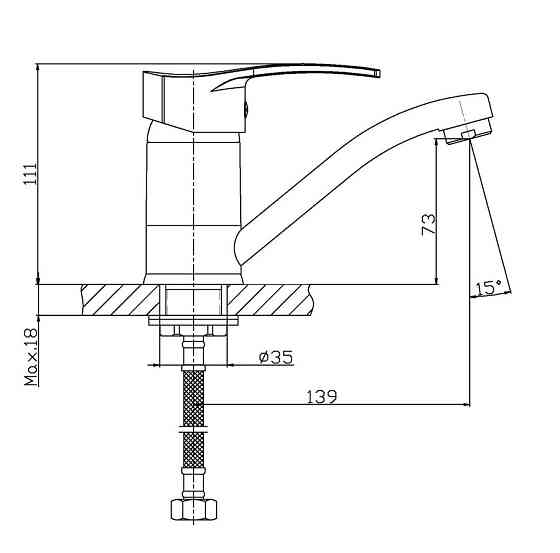 Змішувач для умивальника Haiba Onix 555    ( HB0324 ) 29193 Харьков