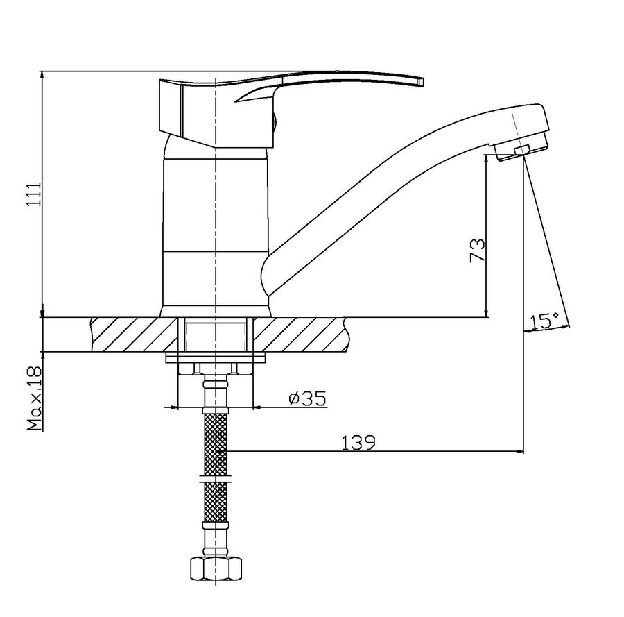 Змішувач для умивальника Haiba Onix 555    ( HB0324 ) 29193 Харьков - изображение 6