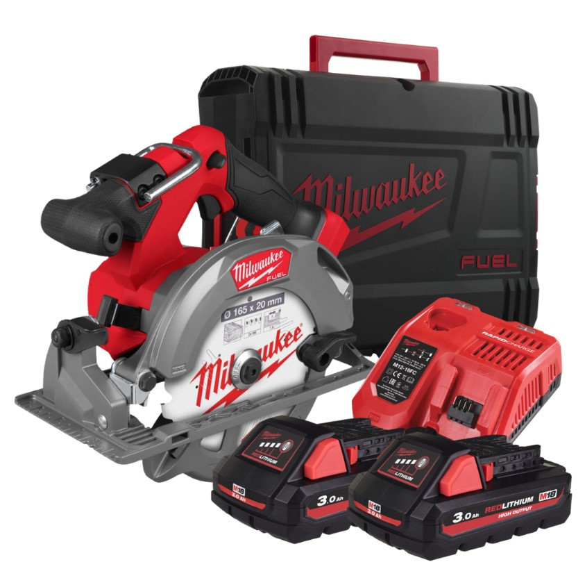 Пила дисковая ручная аккумуляторная MILWAUKEE, M18 FCS552-302X, O165мм (зарядное устройство, 2акум. Х 3 Аг, HDкейс) Одесса - изображение 9