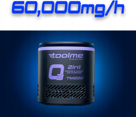 Озонатор-іонізатор 2в1 60 000Мг/год 140 Вт Toolme (Польща) Київ