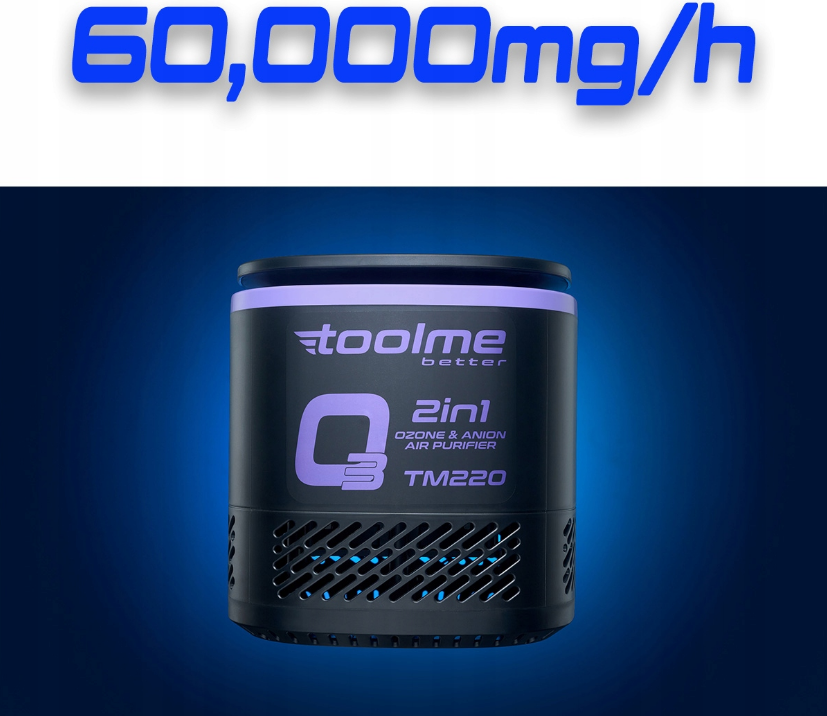 Озонатор-іонізатор 2в1 60 000Мг/год 140 Вт Toolme (Польща) Київ - фото 5