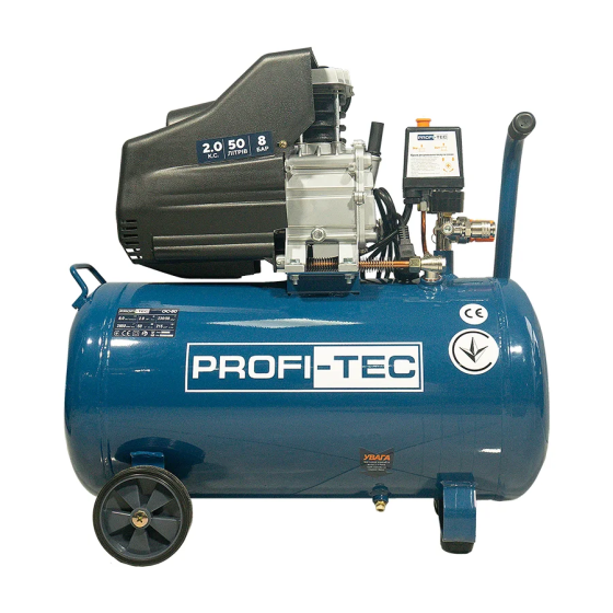 Потужний масляний компресор PROFI-TEC OC-50 (50 л, 1.5 кВт, 200 л/хв) 007819 Київ