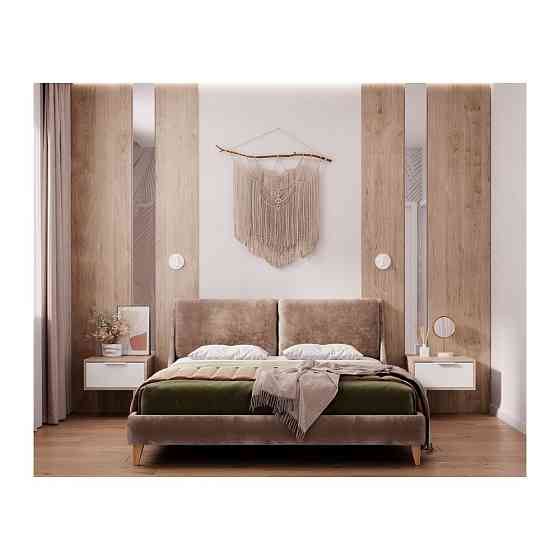 Ліжко BeatriceDesign Standart Oslo Wood на дерев'яних ніжках 180x200 мокко Київ