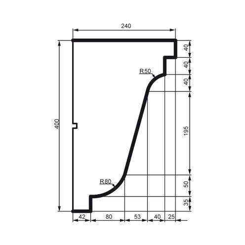 Карниз фасадный Prestige Decor KC 134 Днепр - изображение 2