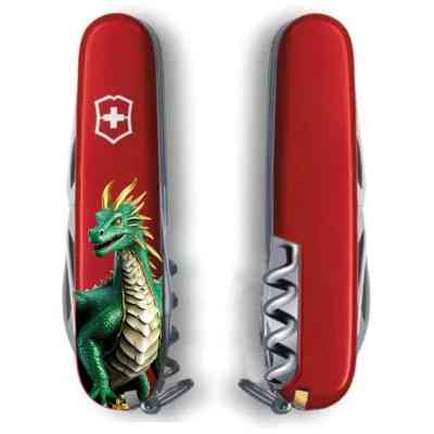 Нож Victorinox Spartan Zodiac 91 мм Зелений дракон (1.3603_Z3340u) Винница