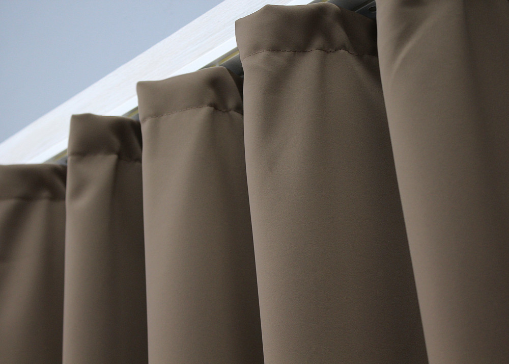 Комплект коротких штор VR-Textil Блекаут Midnight № 1673ш Какао 130х170 см 2 шт (35-0327) Київ - фото 8