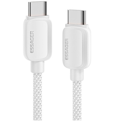 Дата кабель USB-C to USB-C 2.0m 100W white Essager (EXCTT1-WLA02-P) Винница - изображение 1