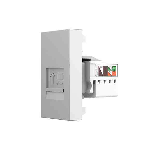 Інтернет-розетка RJ-45 (8P8C Cat.6) LIVOLO, сіра, модуль 0.5 поста, з шторкою (VL-FCCP-1IP) Коломыя