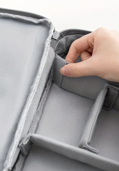 Органайзер дорожний кейс-чехол для гаджетов и зарядок серый Винница - изображение 9