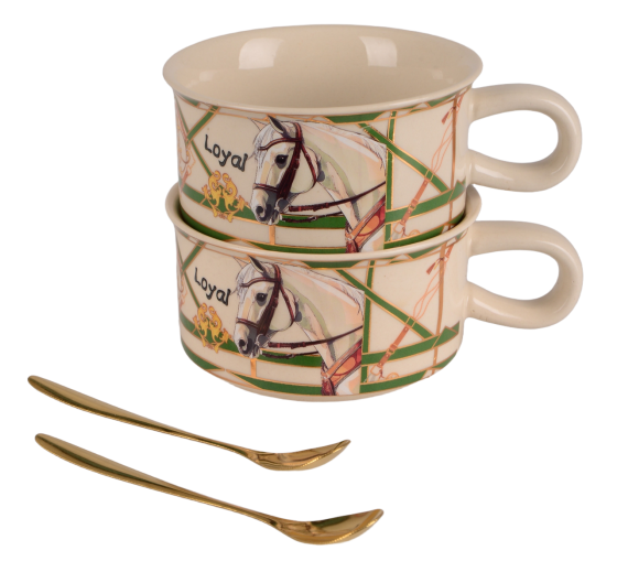 Набор чашек LED Horses, 2х220 мл (7133154) Киев