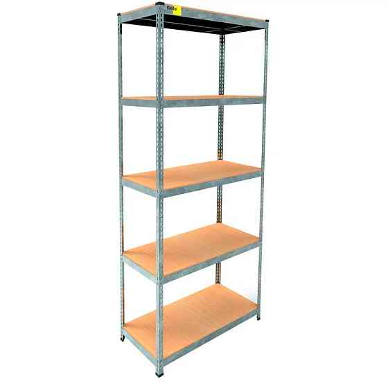 Металевий стелаж Emby Light Series (розмір 2400х900x450мм) 5 полиць ДСП до 100кг Оцинкований Київ