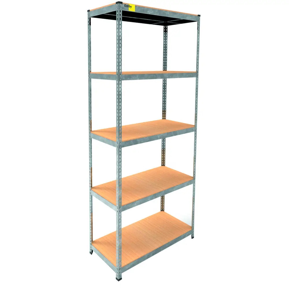 Металлический стеллаж Emby Light Series (размер 2400х900x450мм) 5 полок ДСП до 100кг Оцинкованный Киев - изображение 3