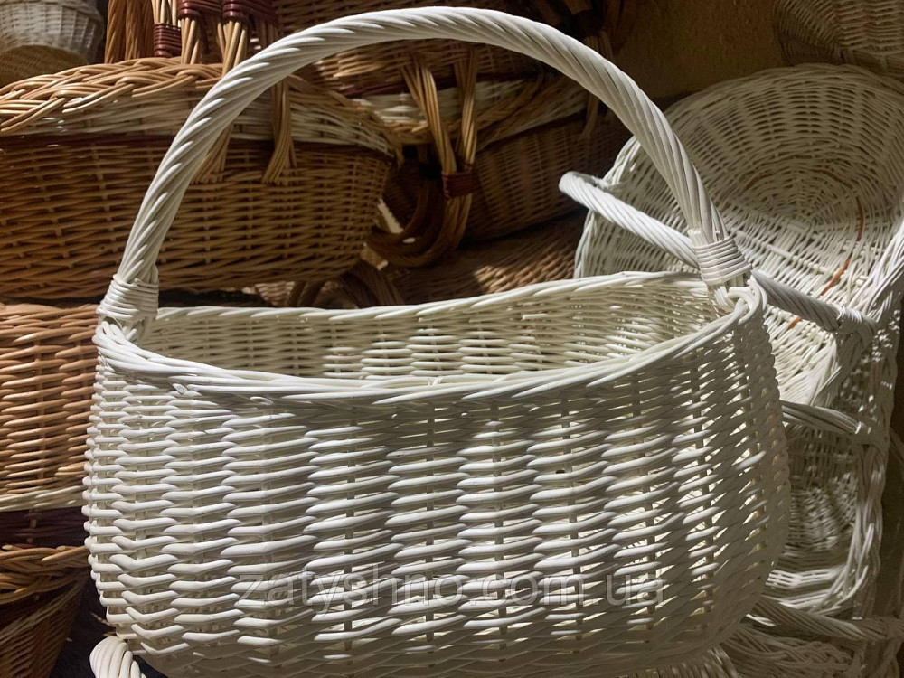 Корзина большая плетеная , белая Киев - изображение 1
