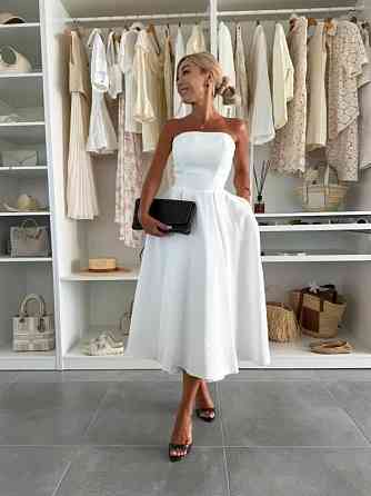 Женское романтическое платье с открытыми плечами креп костюмка Одесса