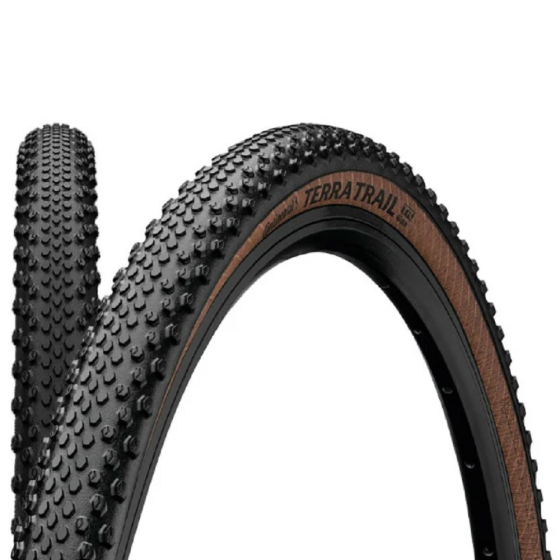 Покрышка бескамерная Continental Terra Trail ProTection 28" | 700 x 40C | 28 x 1.50 черная/коричневая , складная skin Киев
