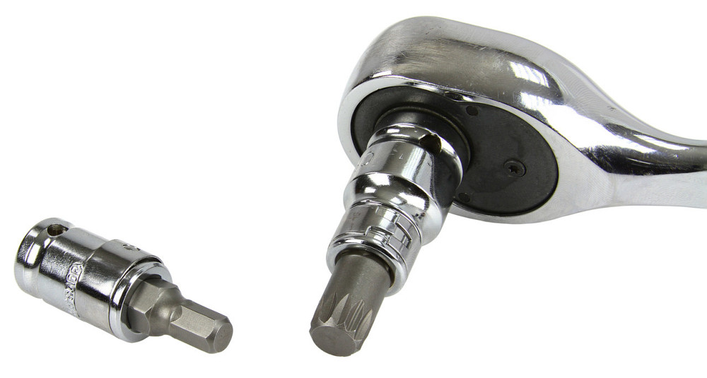 Набор бит для ключей с 2 переходниками 1/2 и 3/8 40 элементов Mar-Pol (M66410) Нововолынск - изображение 7