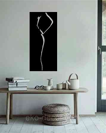 Декоративное настенное Панно «Женский Образ», Декор на стену 110*51 см, Черный Киев