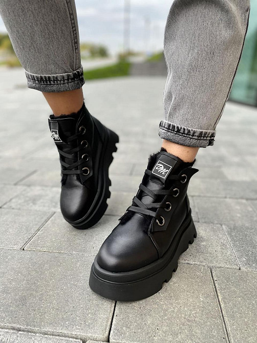 Marko Черевики жіночі DE MARKO чорні шкіра натуральна зимові размер 39-40 (4798) Коломия - фото 9