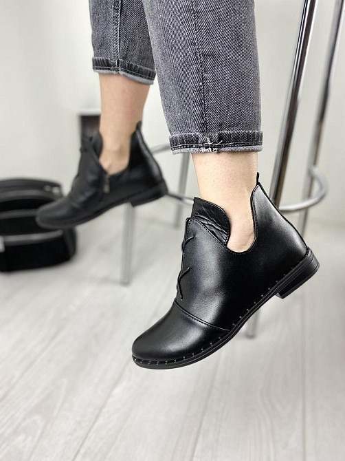 Черевики жіночі Odzi чорні натуральна шкіра 37р. (2343) Коломия - фото 2