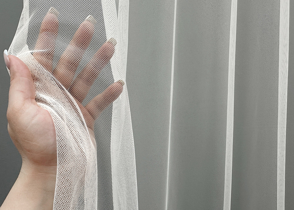 Тюль VR-Textil 1699т Грек-сетка с вышивкой Молочный с пудровым 300х270 см (42-0733) Киев - изображение 5