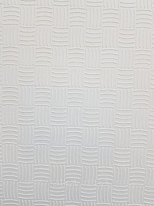 Обои под покраску виниловые на флизелине  Sintra Paint by 1.06x25 м полоски короткие фигуры белые 541111 Киев - изображение 1