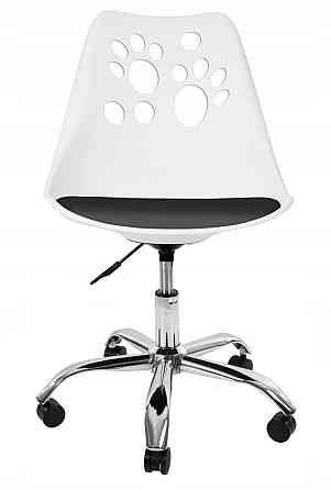 Кресло офисное компьютерное Bonro B-881 рабочее для компьютера офиса дома Бело-черный Киев