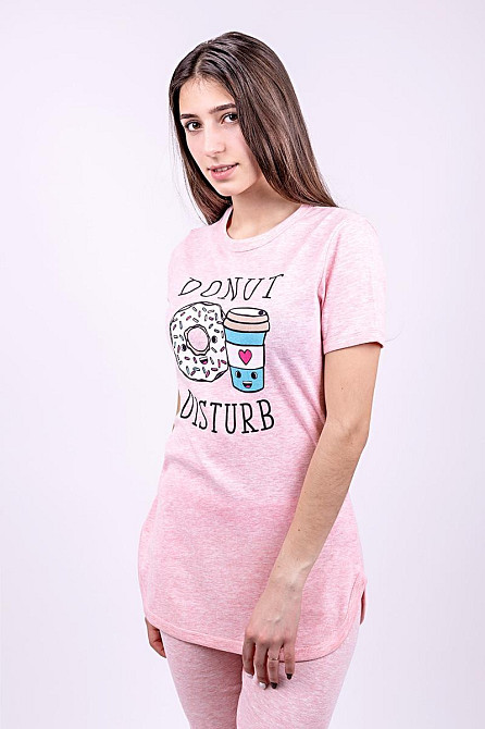 Домашний женский комплект (пижама), розовый Украина топ Крохатушка одяг Киев - изображение 2