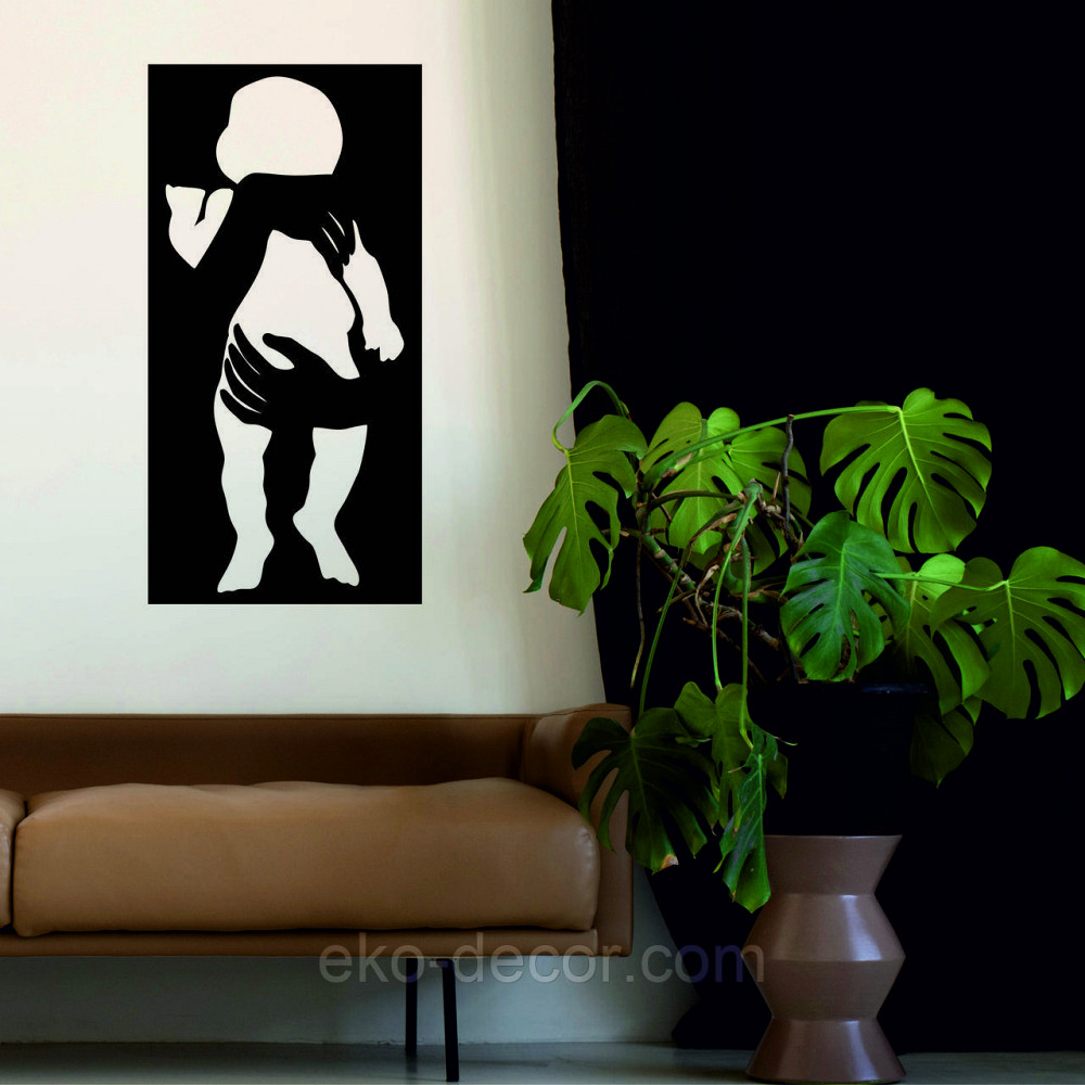 Декоративное настенное Панно «Дитя», Декор на стену 90*45 см, Черный Киев - изображение 4