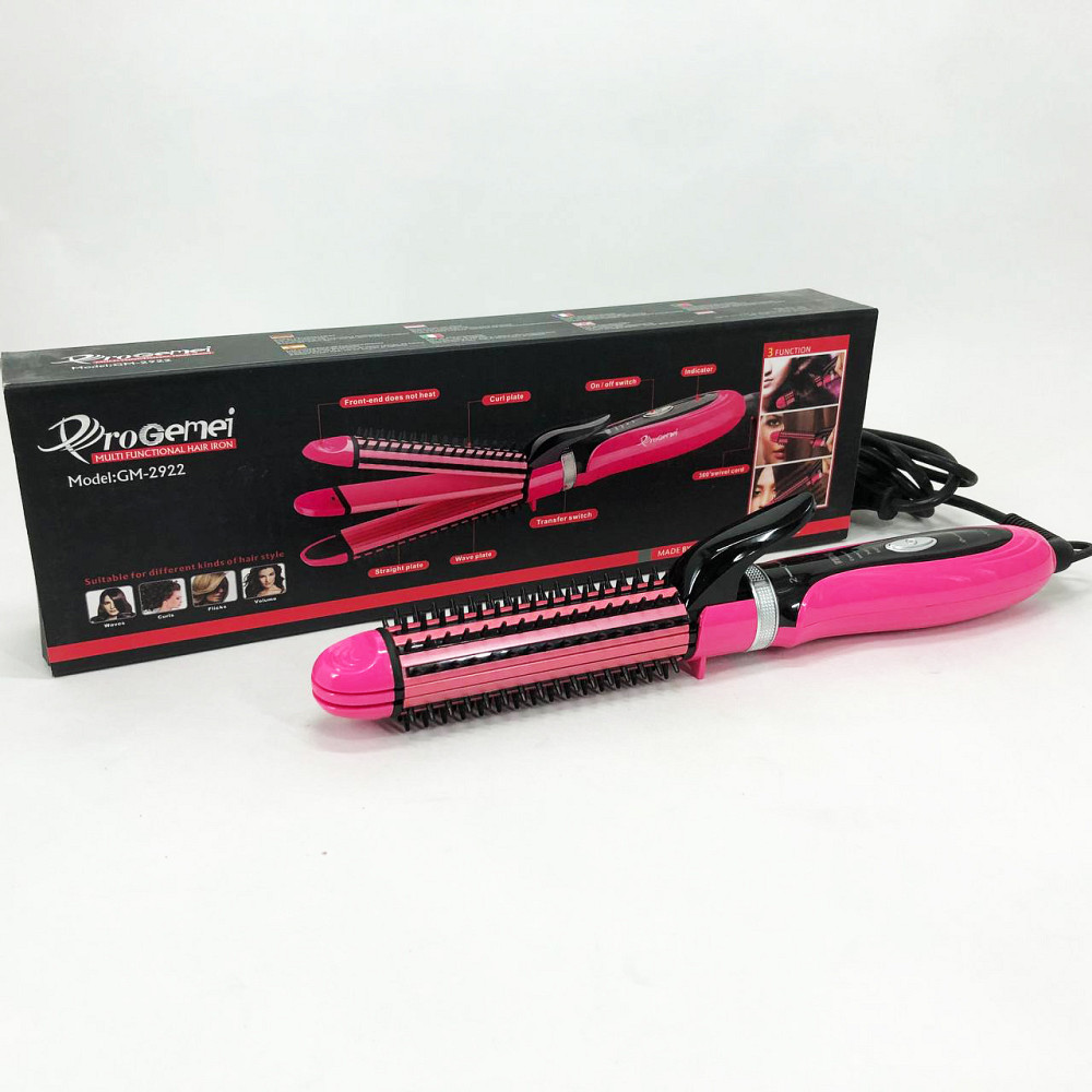 Плойка-стайлер для завивки Gemei GM-2922, Плойка для об'ємної укладки волосся Плойка кучерів YR-94 Львів - фото 14