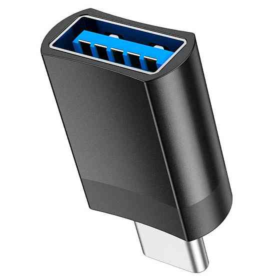 Хаб адаптер перехідник HOCO UA17 Type-C "тато" - USB "мама" USB3.0 adapter Black 6931474762016 Одеса
