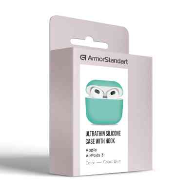 Чехол для наушников Armorstandart Ultrathin Silicone Case для Apple AirPods 3 Coast Blue (ARM60286) Винница