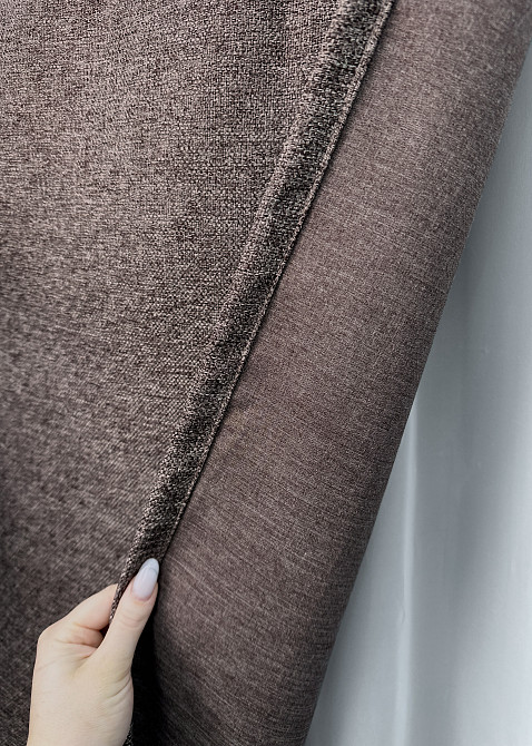 Комплект готовых штор VR-Textil Лен ELEMENTA № 1870ш Коричневый 150х270см 2 шт (33-0859) Киев - изображение 7