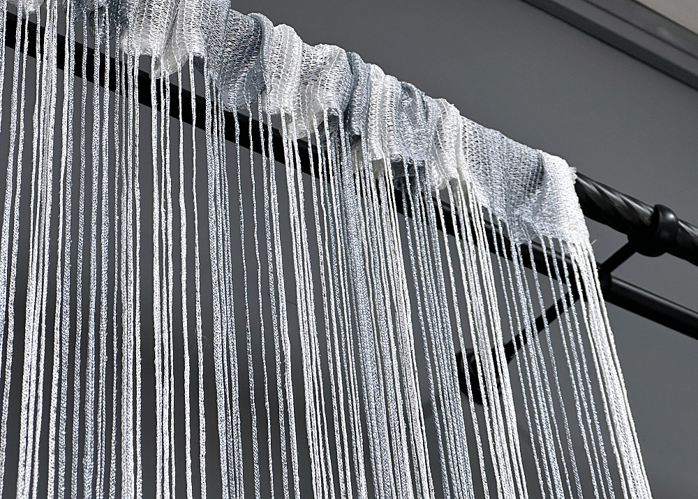 Шторы-нити с люрексом Белый с серым 300х300см 1 шт (61-106) Киев - изображение 8
