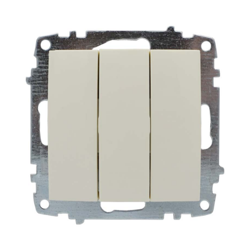 ZENA крем Вимикач внутрішній 3кл модуль + кришка Ел-Би Житомир