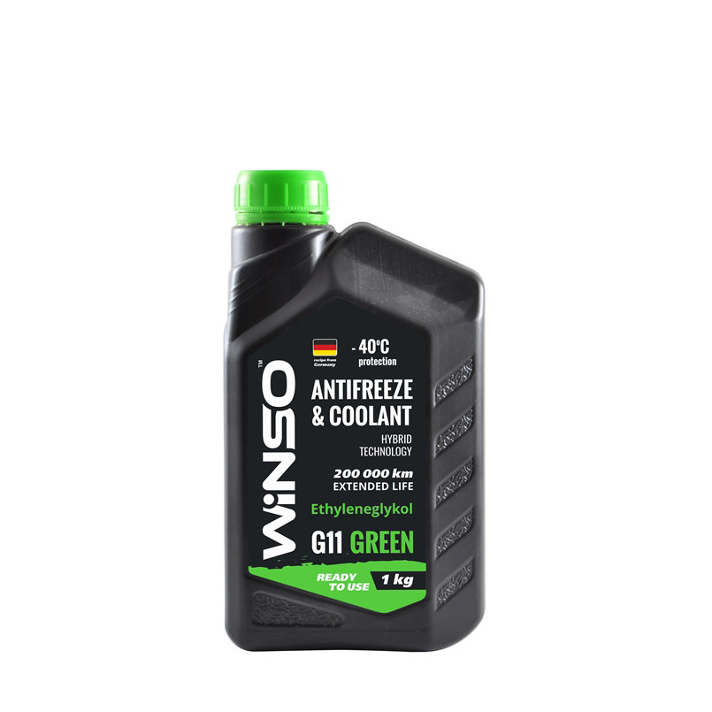 Антифриз Winso Antifreeze & Coolant Green G11 -40°C зеленый готовый 1кг Львов - изображение 1