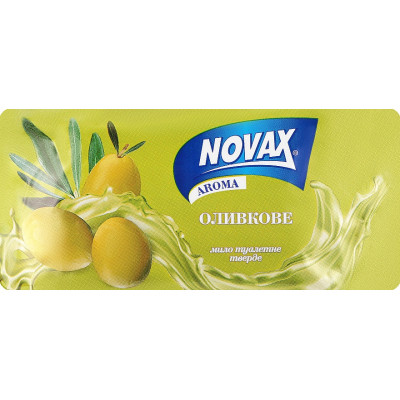 Твердое мыло Novax Aroma Оливковое 140 г (4820195509487) Винница - изображение 1