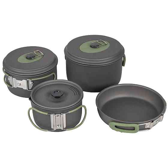Набір посуду Bo-Camp Explorer 4 Pieces 19 Hard Anodized Grey-Green Львів