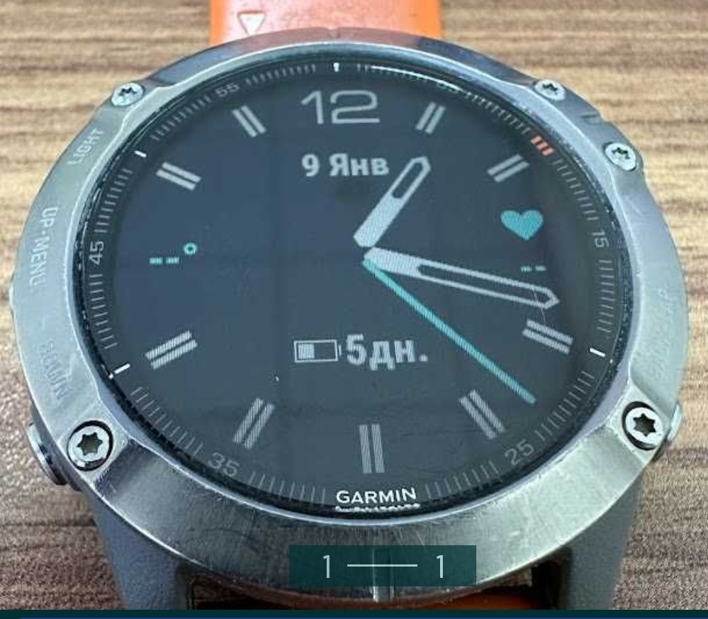 Часы: Garmin Fenix 6 Sapphire Titanium. Київ - фото 1