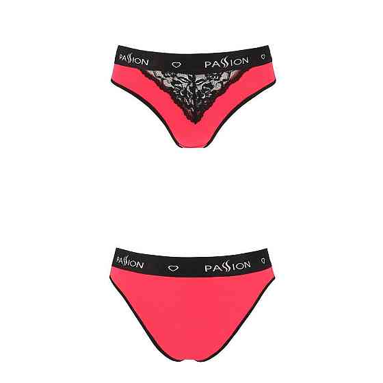 Трусики з широкою гумкою і мереживом Passion PS001 PANTIES L, red-black Sex Aura Київ