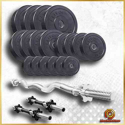 Набор Elitum Titan 86 кг штанга и гантели для силовых тренировок комплект для дома и спортзала Киев