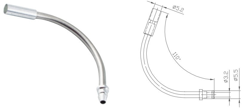 Напрямна трубка Alligator гальмівного троса на V-brake кут 110º 1 шт Бровари - фото 1