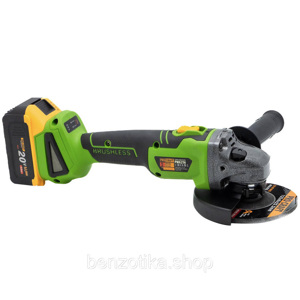 Безщіткова акумуляторна болгарка Procraft PWA216 Киев - изображение 5